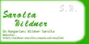 sarolta wildner business card